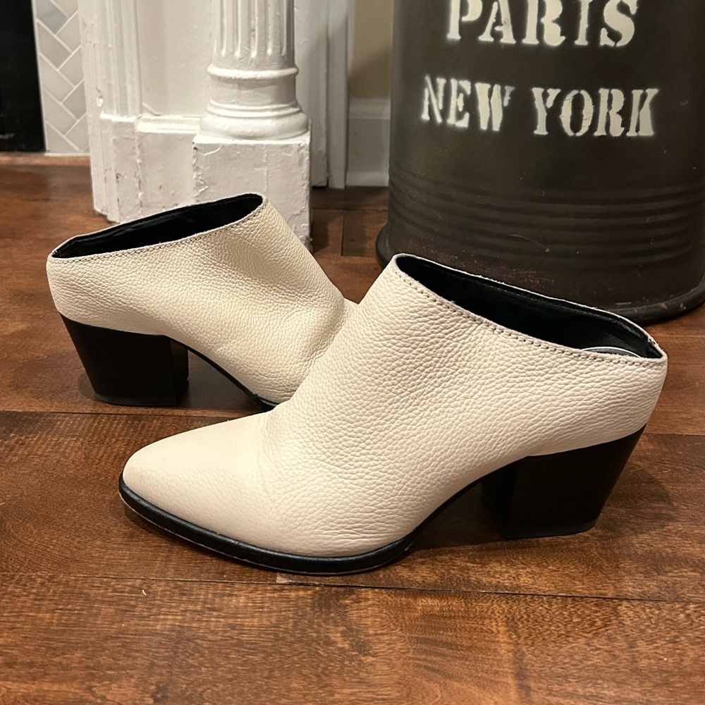 Dolce Vita Leather Block Heel Mules